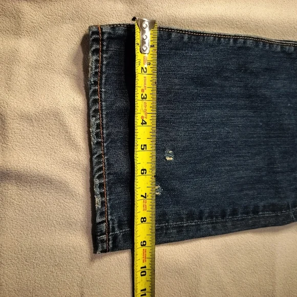 Lucky Brand Men's Vintage Straight R Distressed Blue Denim Jeans Sz 31/32 - Picture 4 of 16